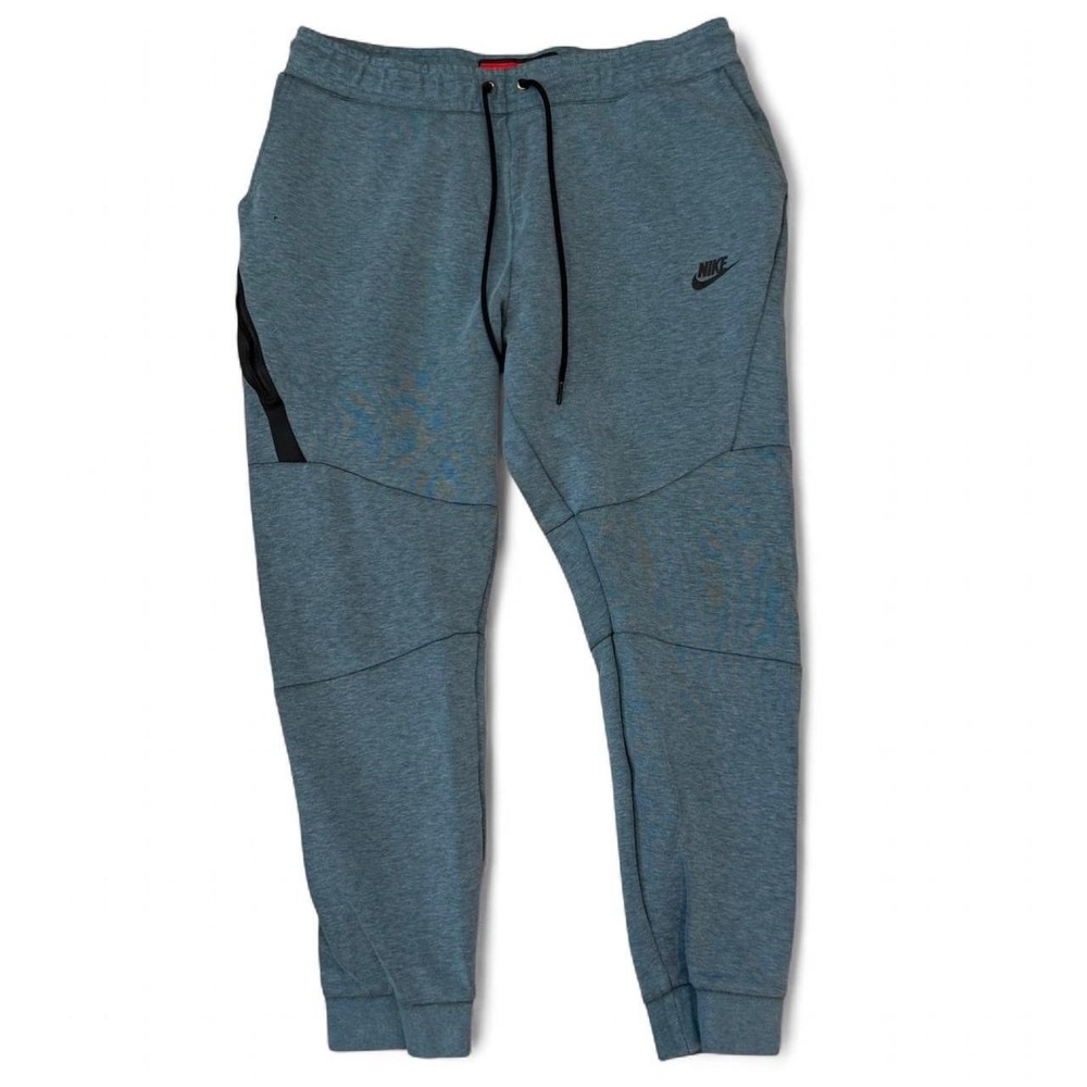 Nike Tech Blue Grey Tapered Joggers Men's XL Elastic Stretch Athleisure City